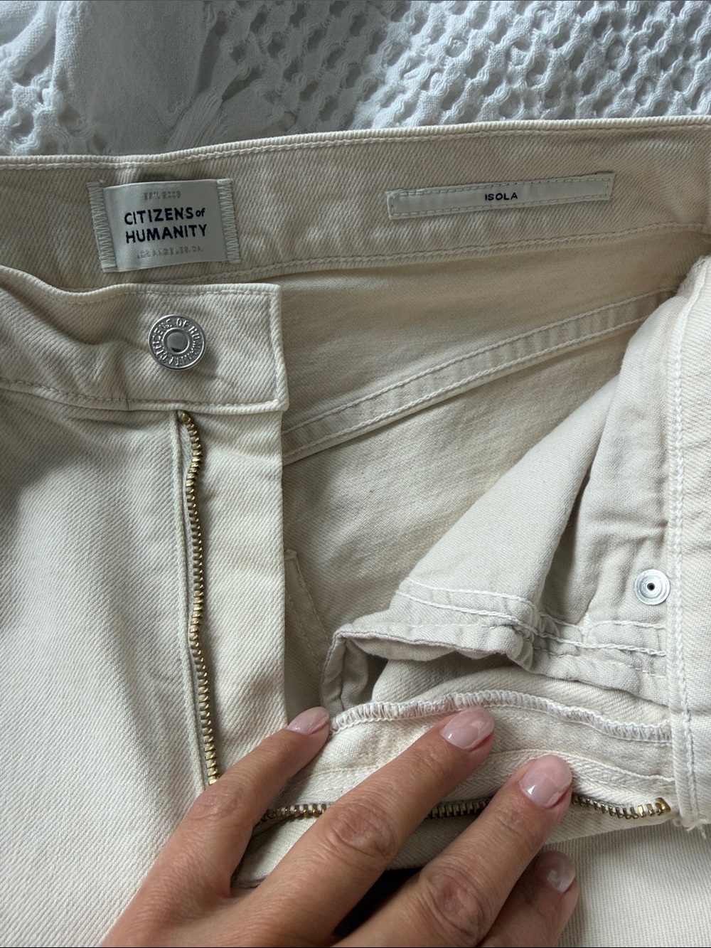 Citizens of Humanity High-Rise Jeans in Cream